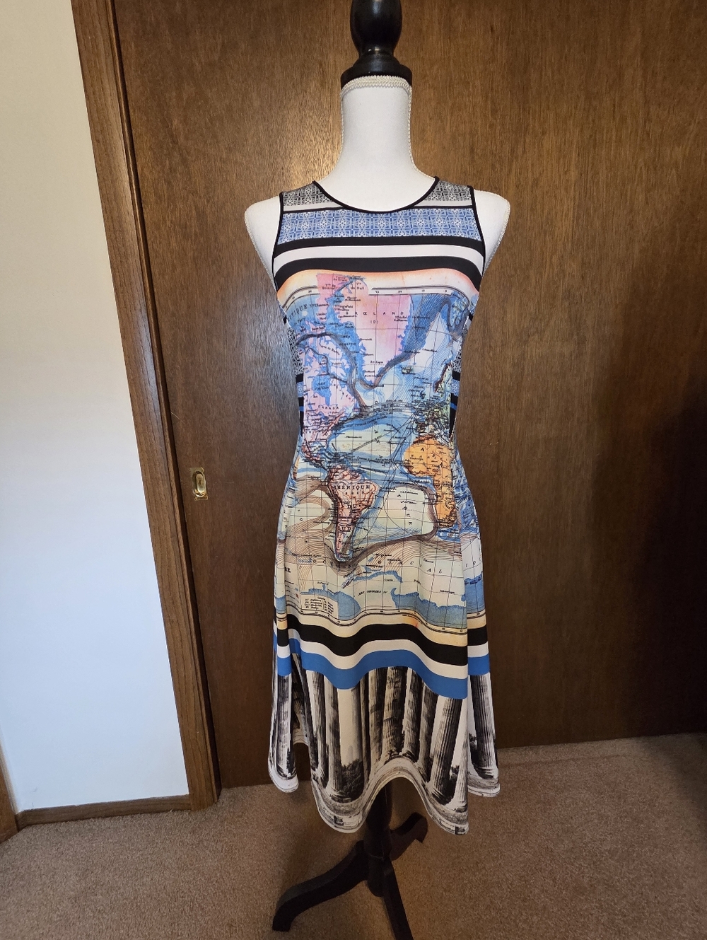 Clover Canyon Map Print Dress - Picture 3 of 11